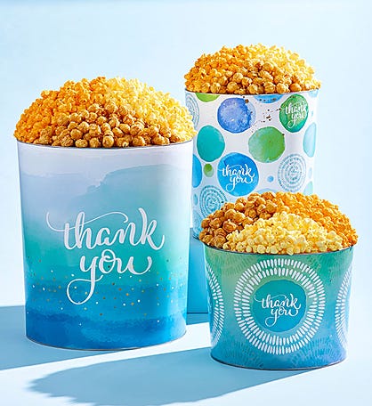 With Many Thanks Popcorn Tins